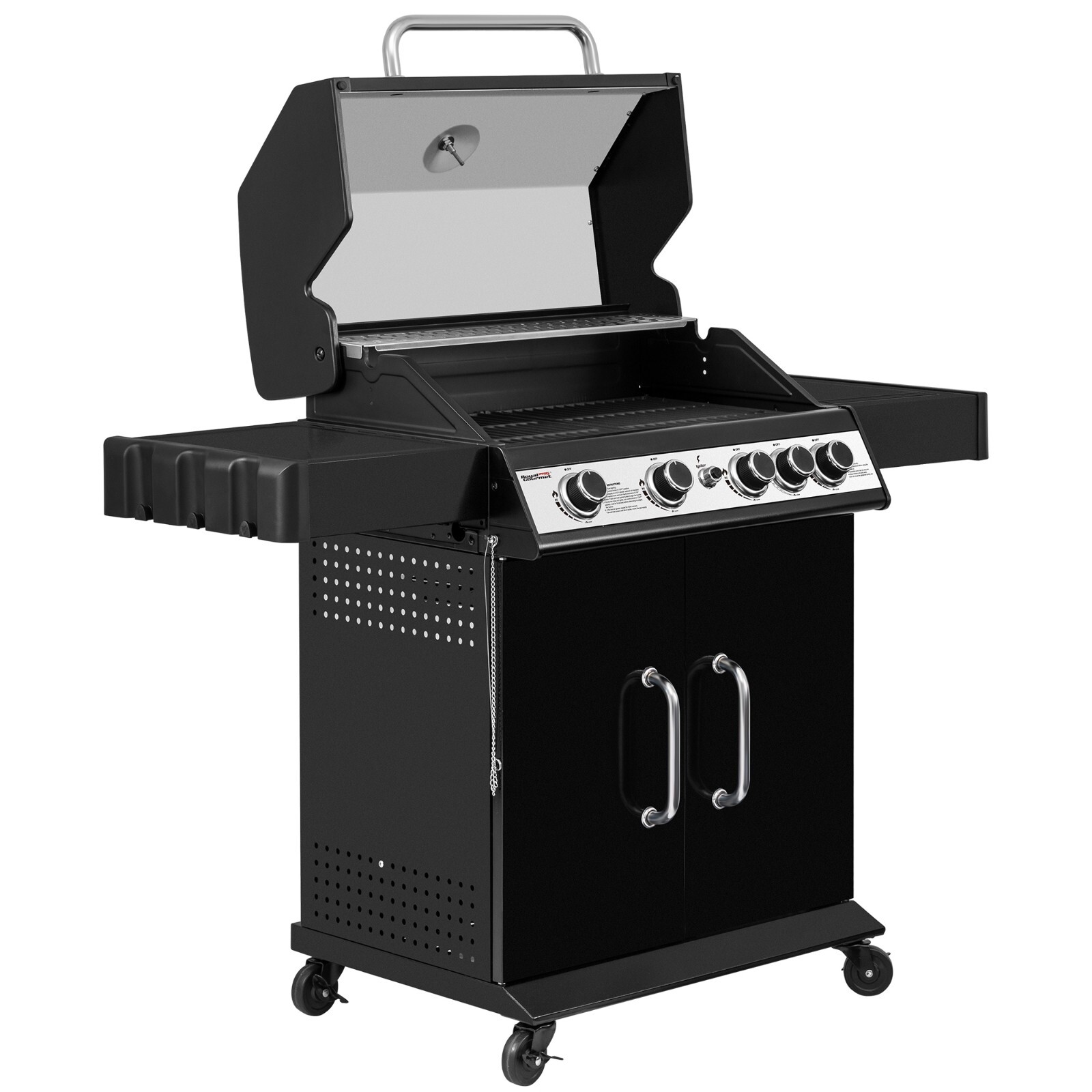Royal Gourmet 4-Burner Gas Grill with Lidded Side Burner Cabinet Style Gas Grill