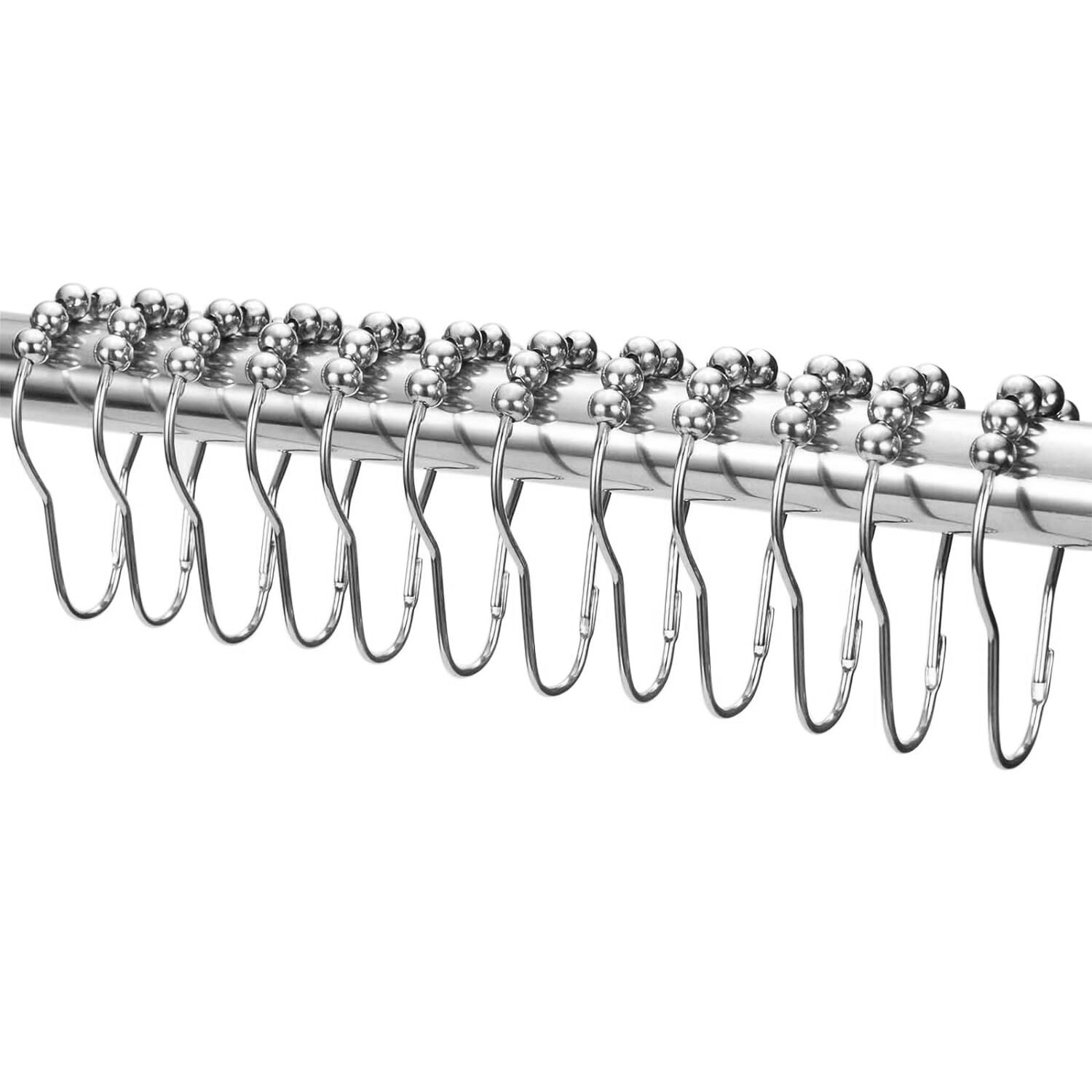 Adjustable Shower Curtain Rod Stainless Steel L Shaped for Bathroom Corner Rack