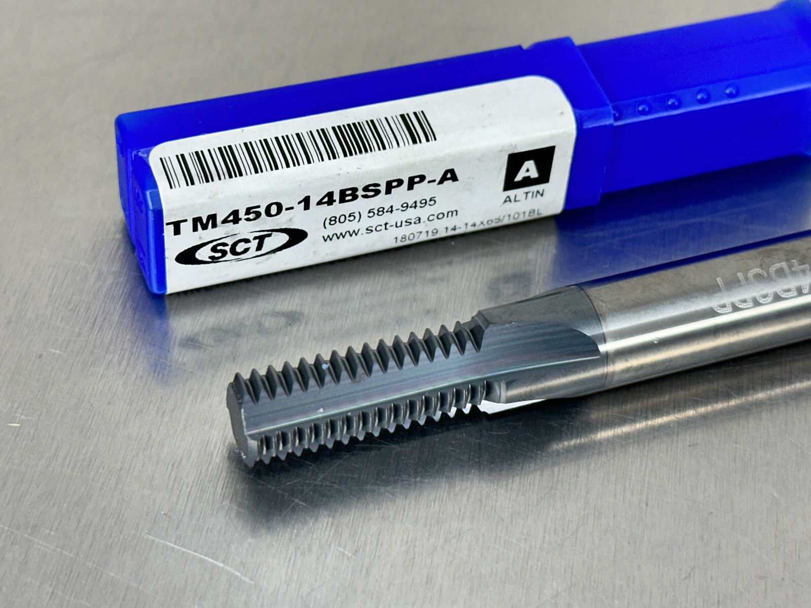 SCT 1/2 3/4-14 Carbide Thread Mill 4FL BSPP British Pipe TM450-14BSPP-A