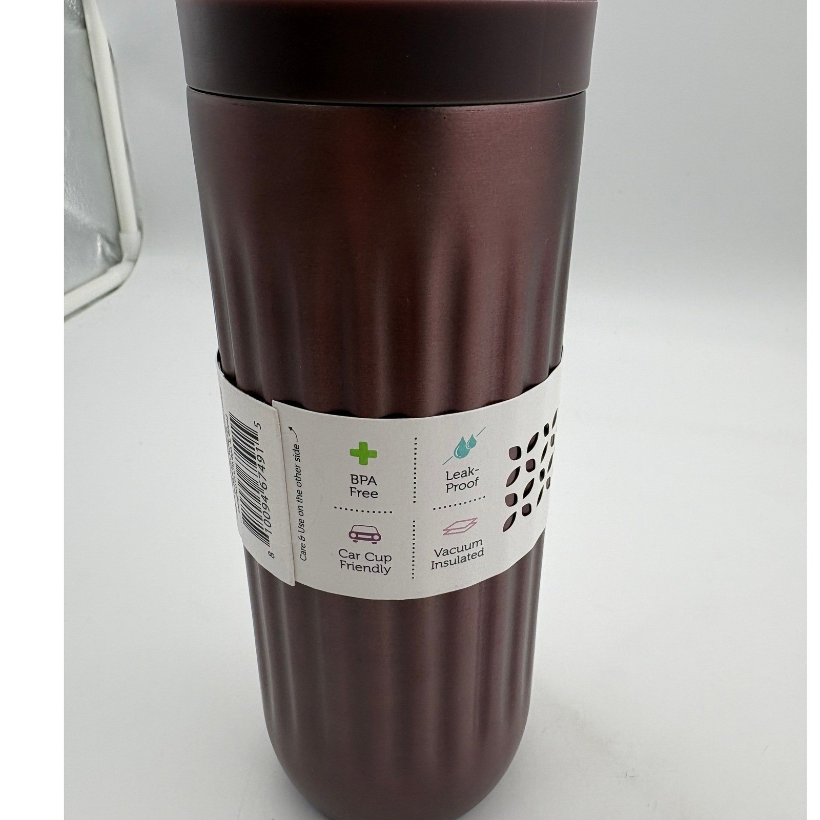 Ello Vera Travel Mug Vacuum Insulated Stainless Steel Mocha 16oz New