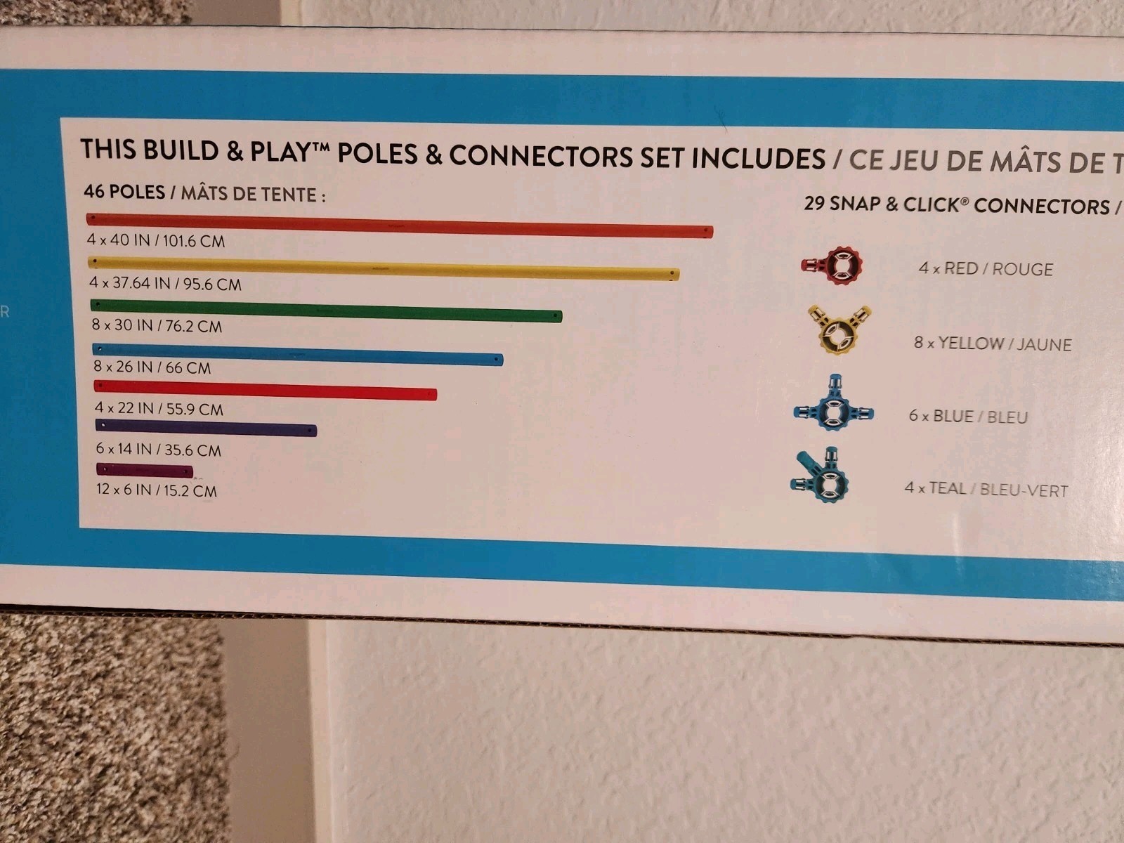 Antsy Pants build & play 75 pieces Poles and Connectors Set - Damaged Box