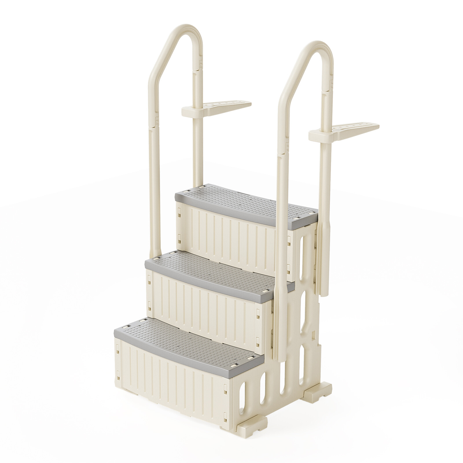 3-Step Pool Ladder Heavy-Duty Safety Step Above Ground Pool Stair with Handrails