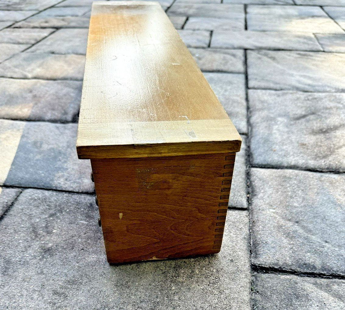 Antique MAPLE? 21 DRAWER WATCHMAKER'S CABINET CHEST CASE BOX W/ VIALS/ BOTTLES