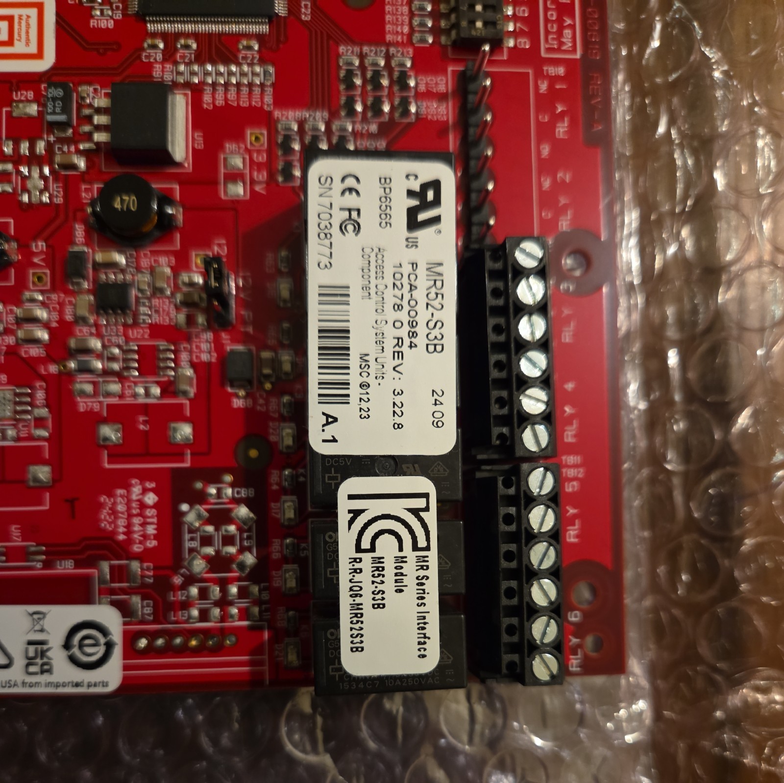 New Authentic Mercury Security MR52-S3B Interface Module