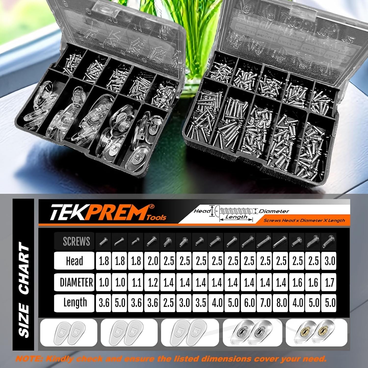 Magnetic Eyeglass Repair Kit, Eye Glasses Screws,Tweezer Screwdriver Nose Pads..