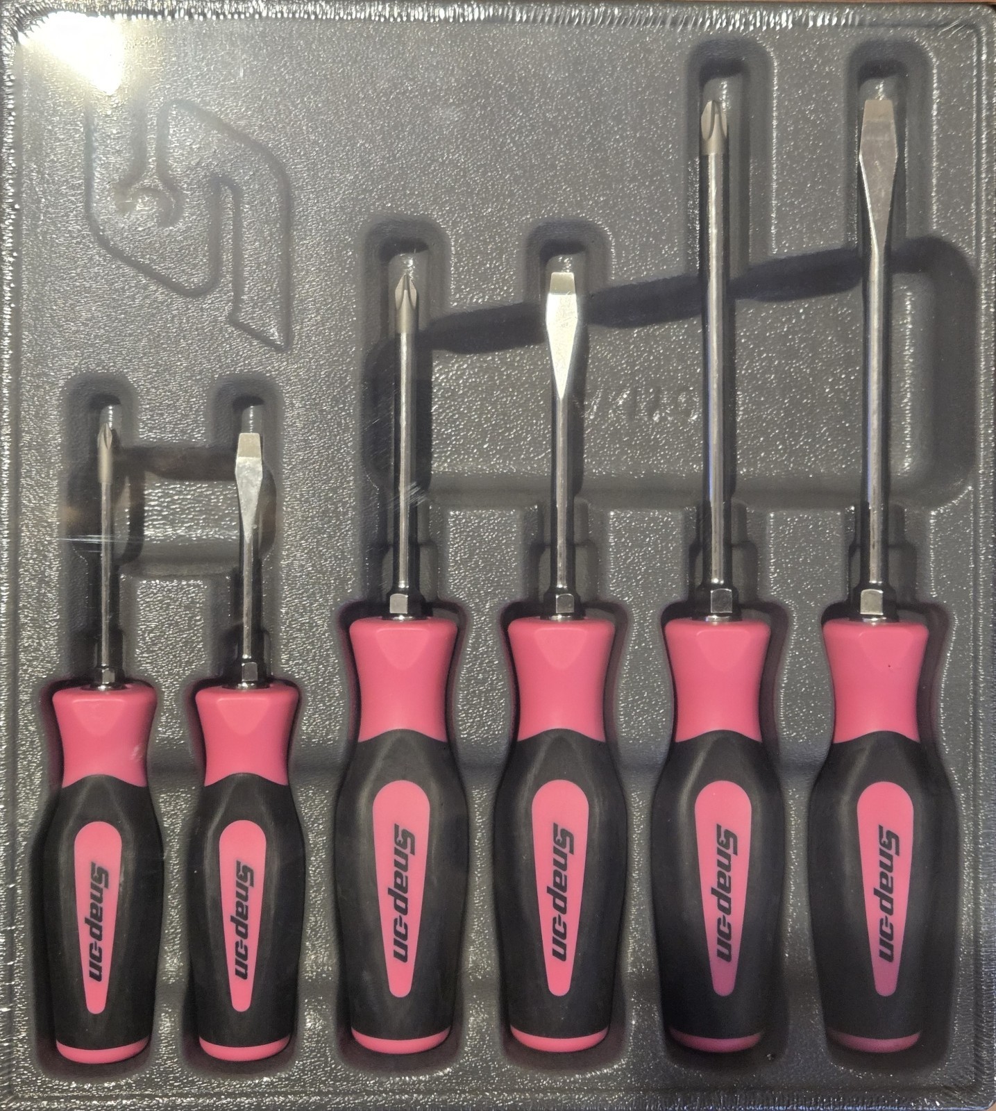 Snap On "Soft Grip-Pink" Screwdriver Set Instinct 6 Piece Set (New)