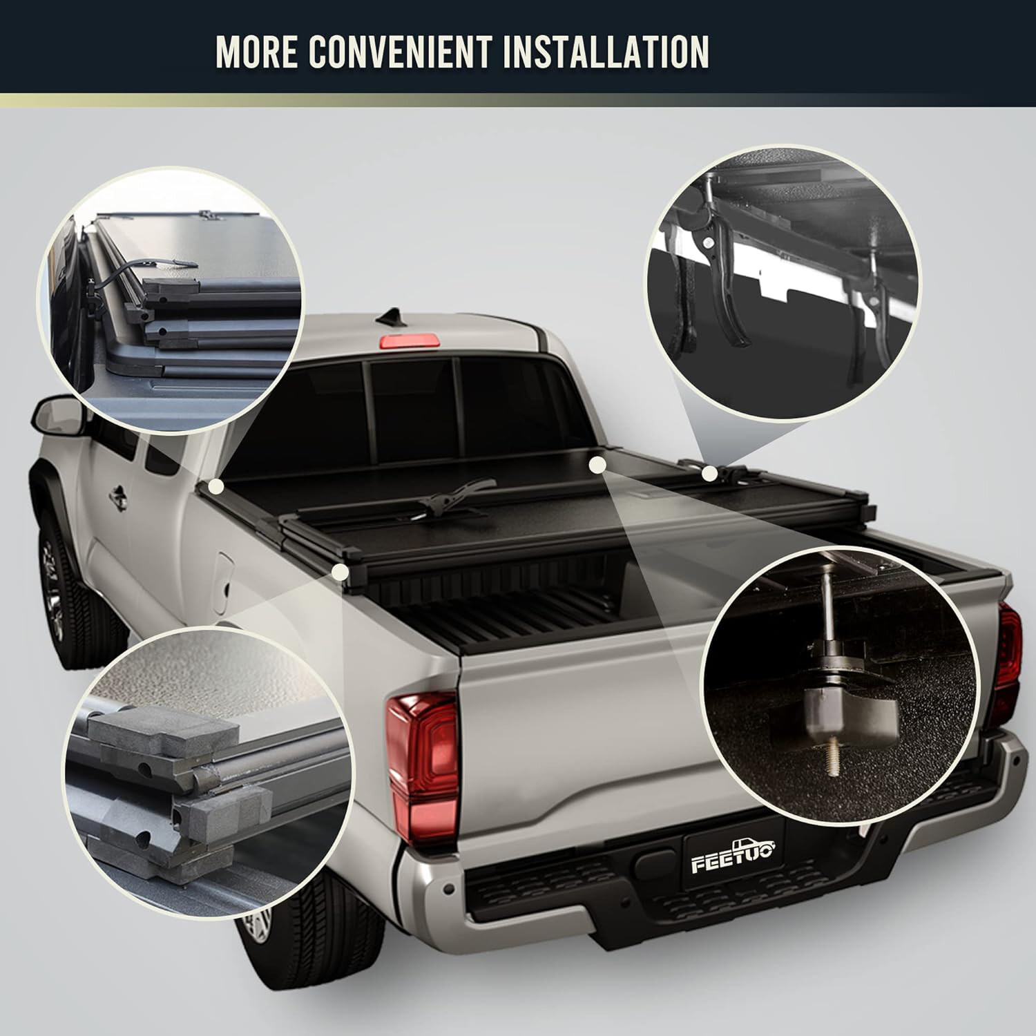 5.8FT Hard Solid Tonneau Cover For 2007-2024 Silverado Sierra 1500 Truck Bed