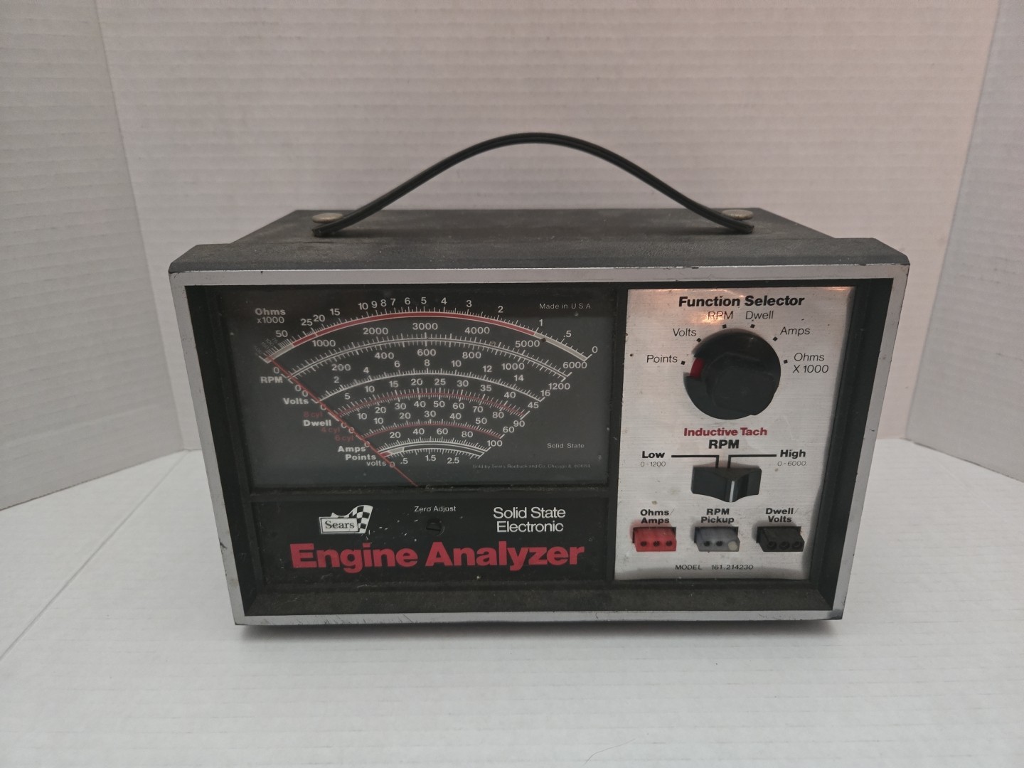 Sears Solid State Electronic Engine Analyzer Model 161.214230 with Cables