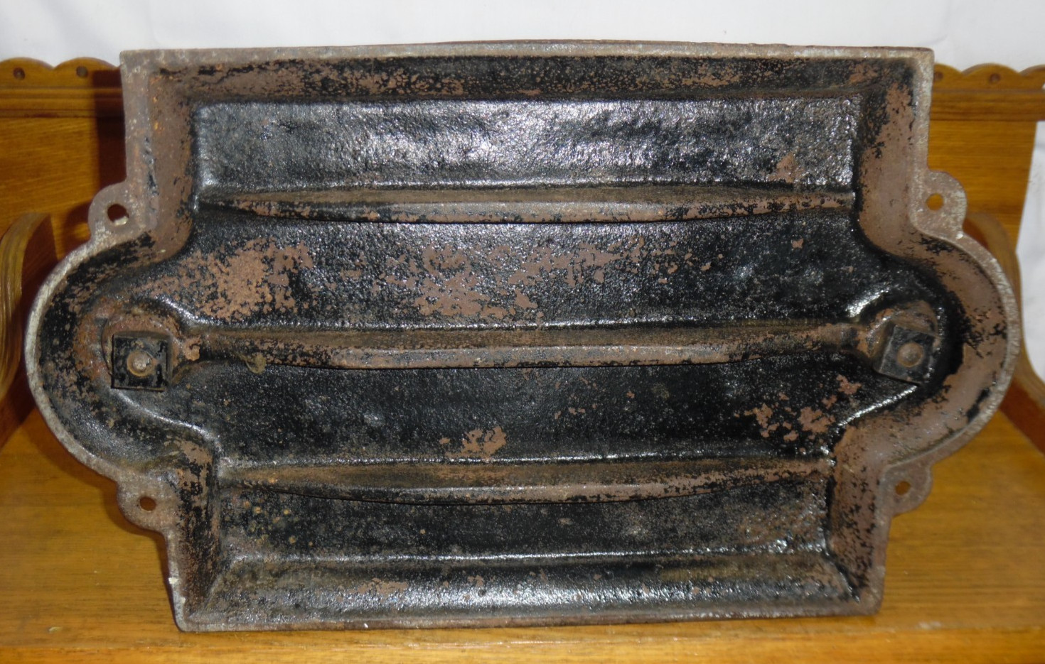 Antique Cast Iron Book Press - 57 lbs - 12 5/8" x 9 3/4" Plate