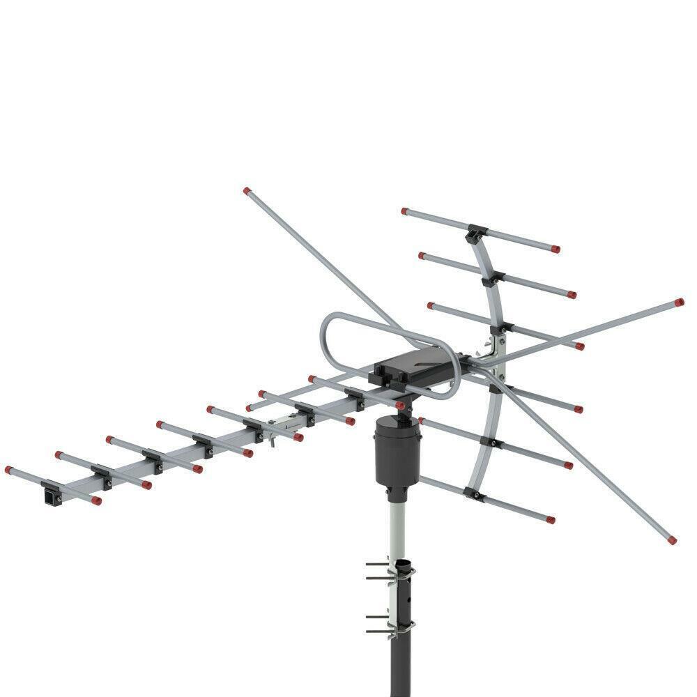 990 Miles HD 1080P Outdoor Amplified HDTV Digital TV Antenna Long Range VHF UHF