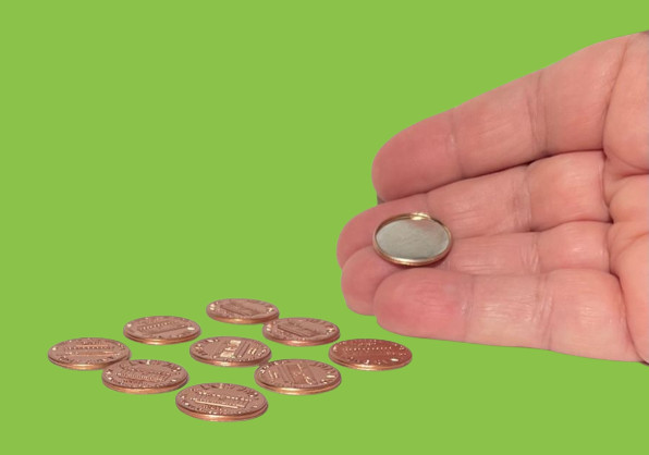 10 STEEL SHIM SHELL US PENNY TAIL Dime Magic Trick Hollow Coin Magnetic Vanish