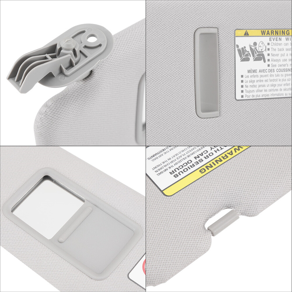 For 2011 2012-2015 Hyundai Elantra Gray Car Sun Visor Right + Left Side Pair US