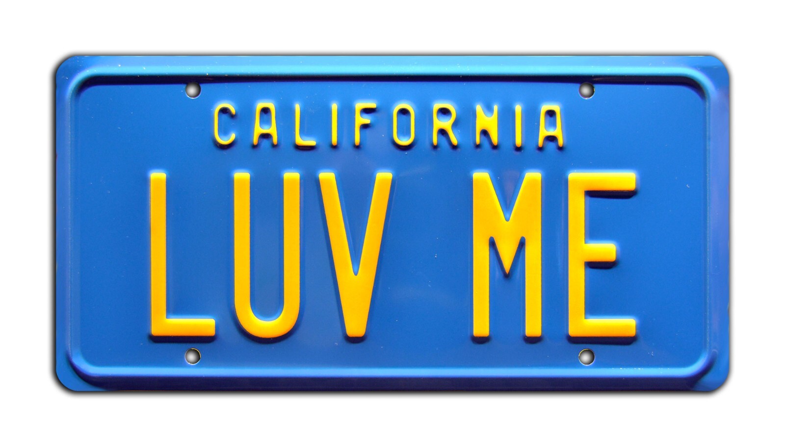 Vacation | Christie Brinkley Ferrari | LUV ME | Metal Stamped Prop License Plate