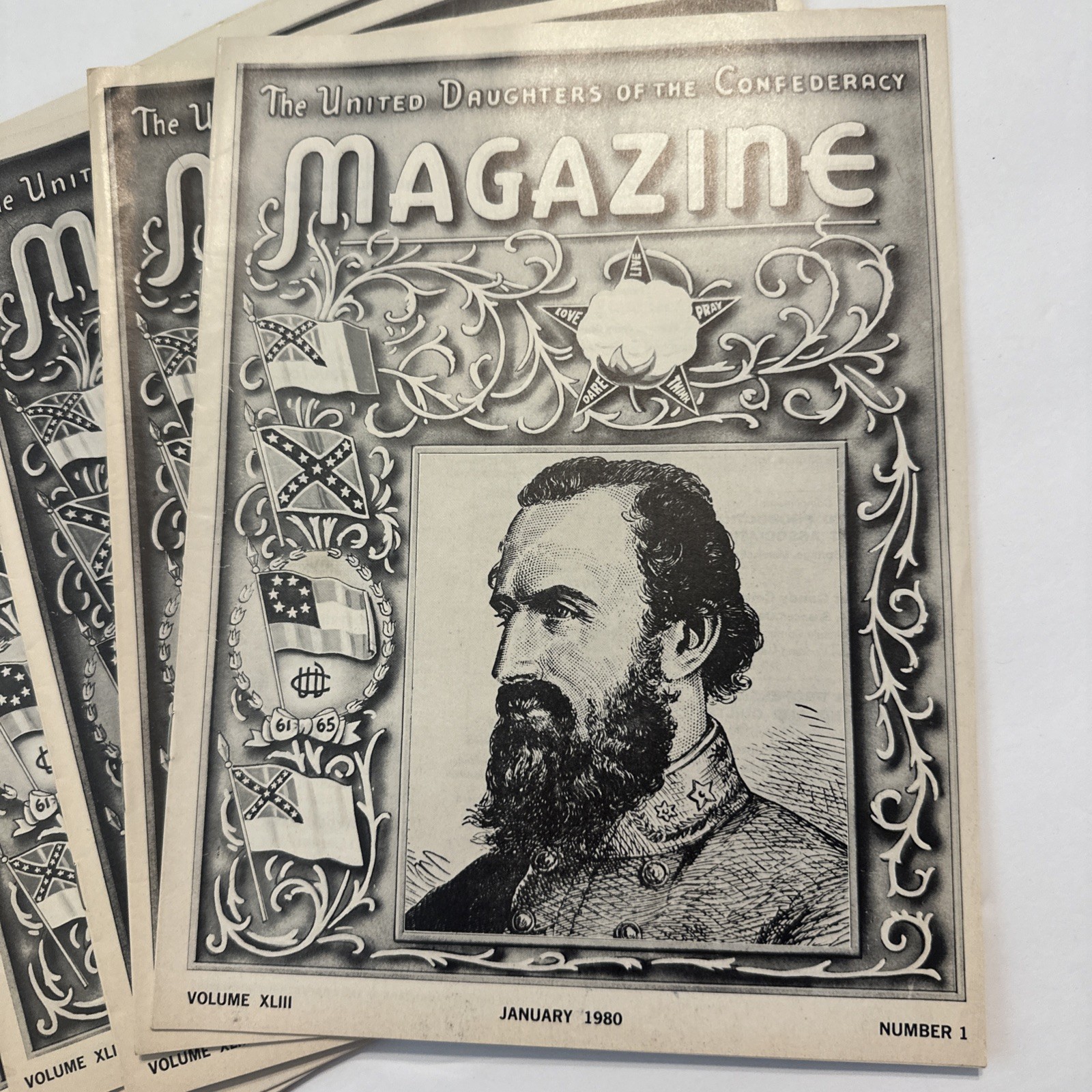 1980 United Daughters of the Confederacy UDC Magazine Lot Jan–Dec No Aug Sept