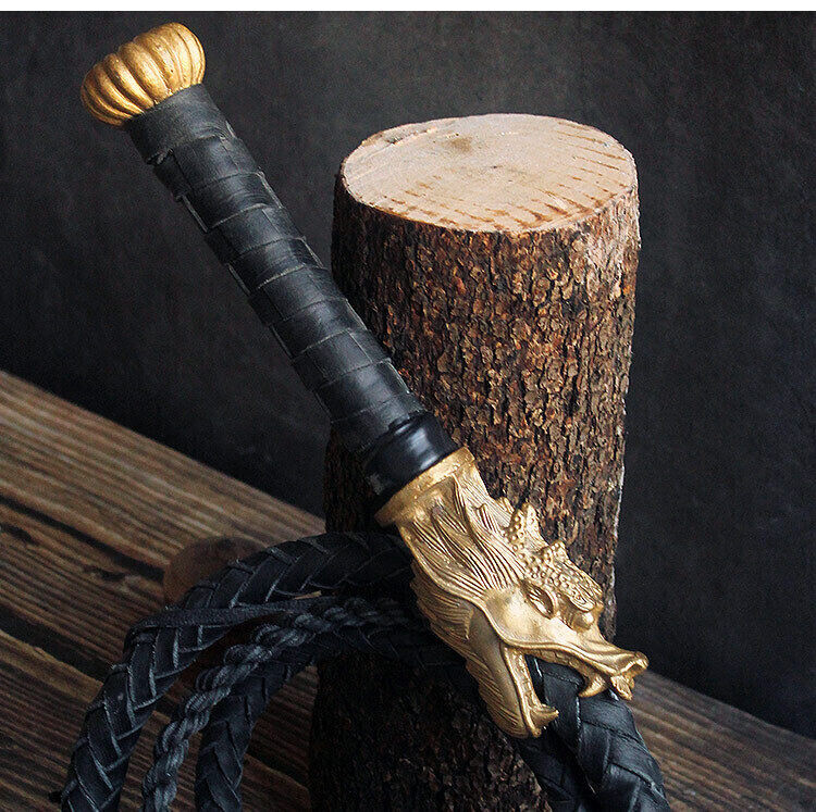 Dragon Head Ox Whip Advanced Shaolin Kung Fu Practice Whip Chinese Leather Whips
