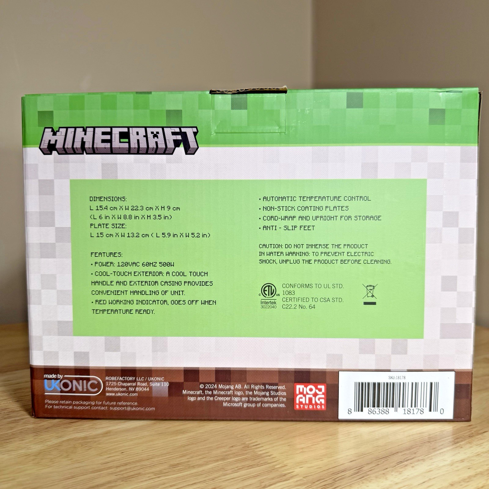 Official Minecraft Creeper Waffle Maker - NIB