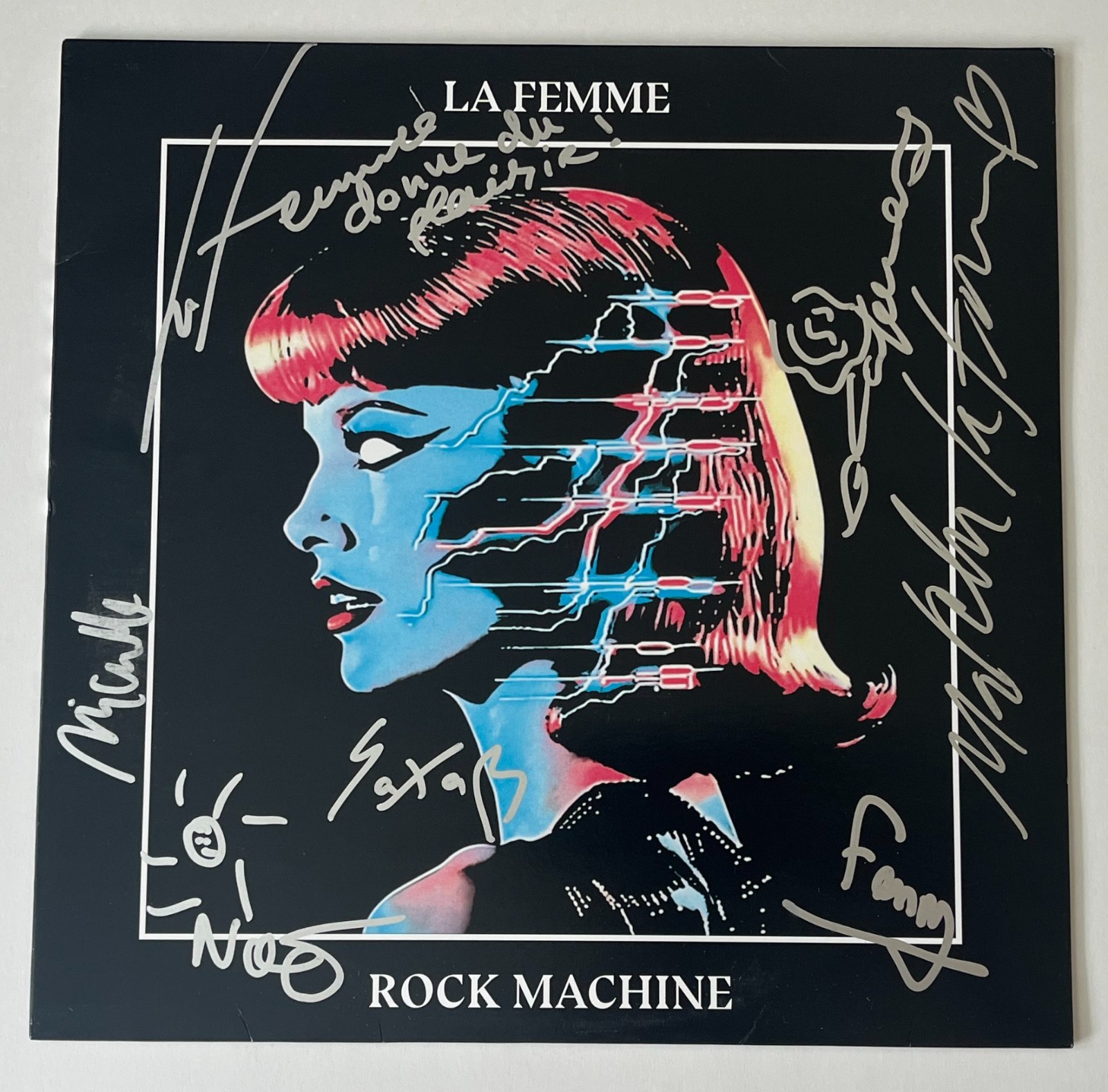 LA FEMME BAND X7 SIGNED AUTOGRAPH ROCK MACHINE VINYL SACHA GOT +6 w/EXACT PROOF