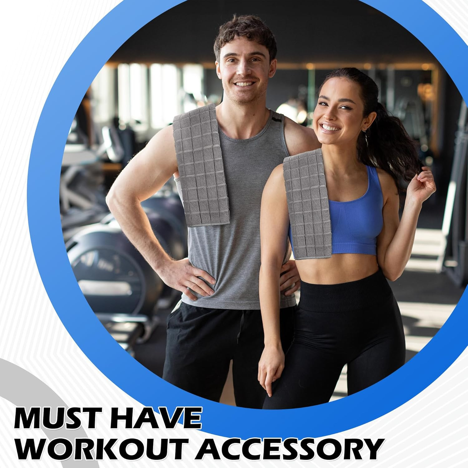 3 Pack Microfiber Gym Towels 16x27 Quick Dry Sweat Hand Towels for Workout & Tra