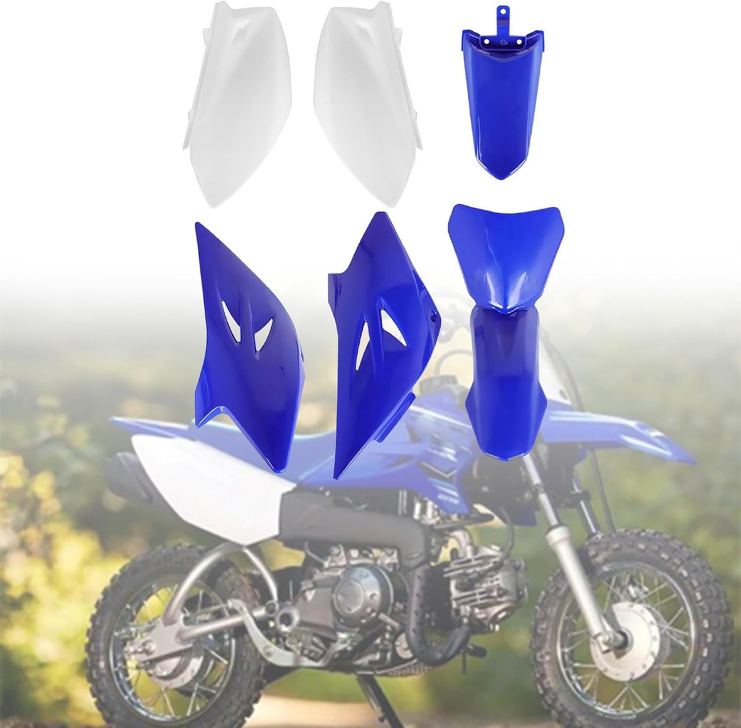 ABS Plastic Mudguard Side Cover Fairing Kit Replacement for Yamaha TTR50 TTR50E