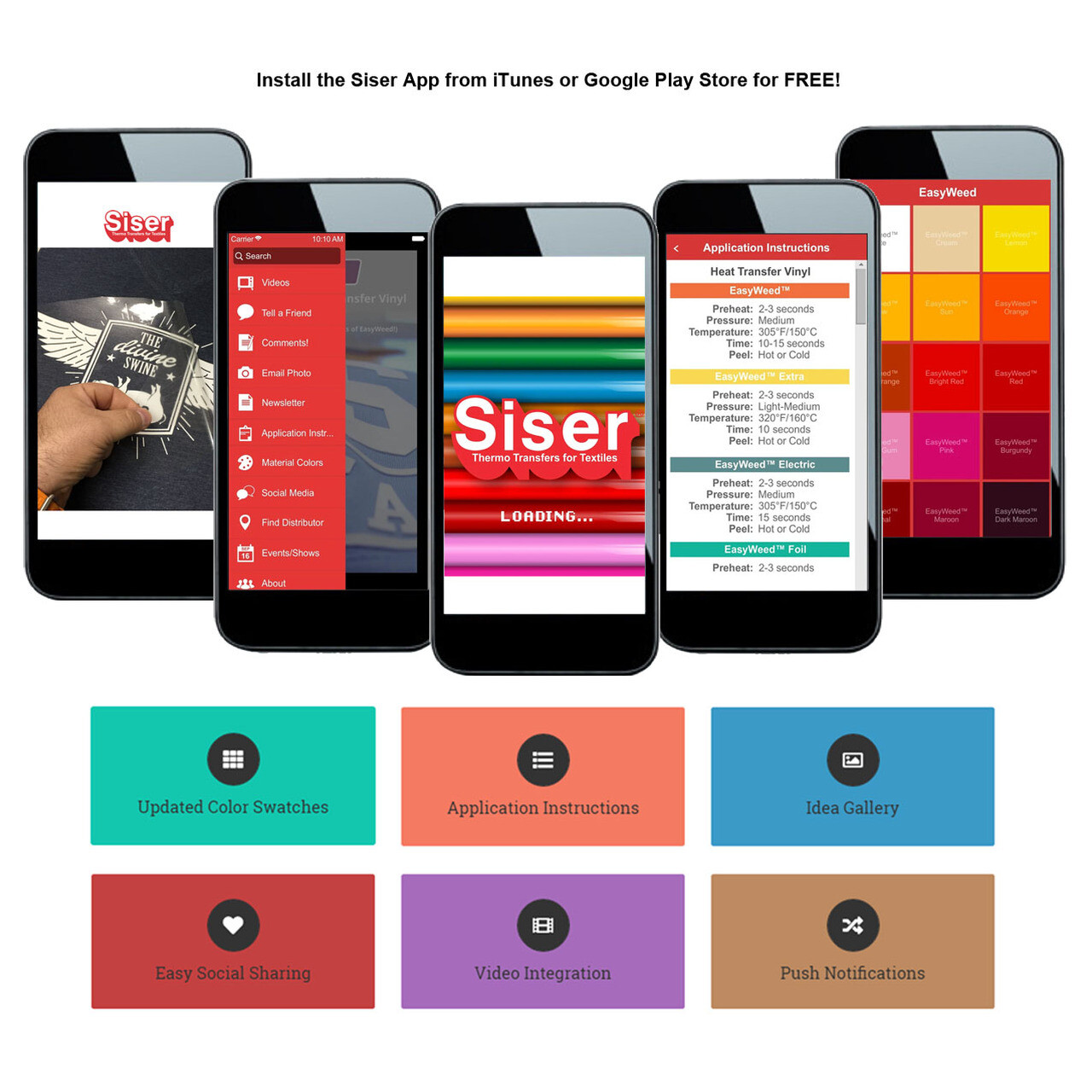 Siser ColorPrint Easy Printable Heat Transfer Vinyl HTV Apparel, 20" x 5yd|10yd