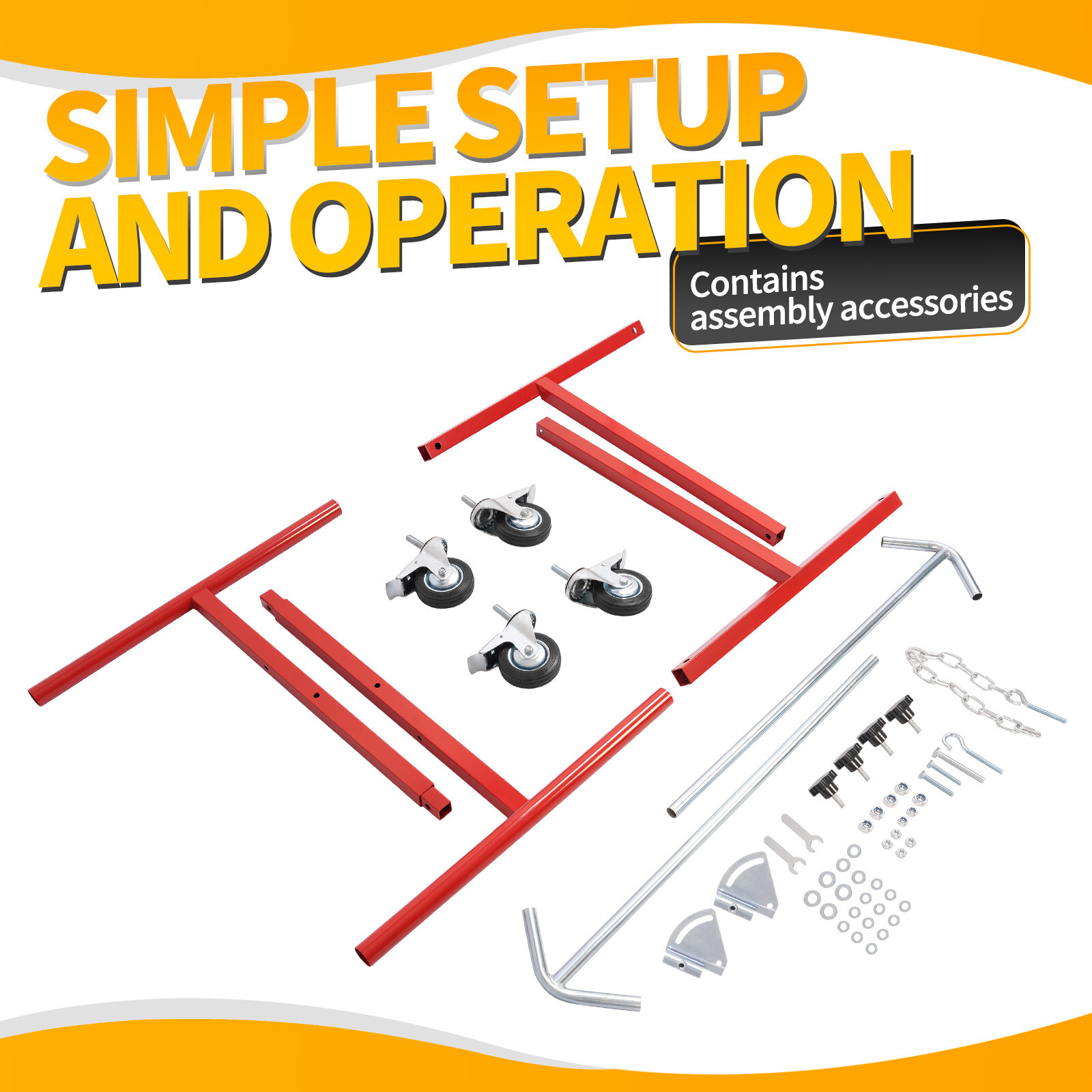 Adjustable Bumper Panel Stand Rack Holder Spraying Painting Repair W/Casters