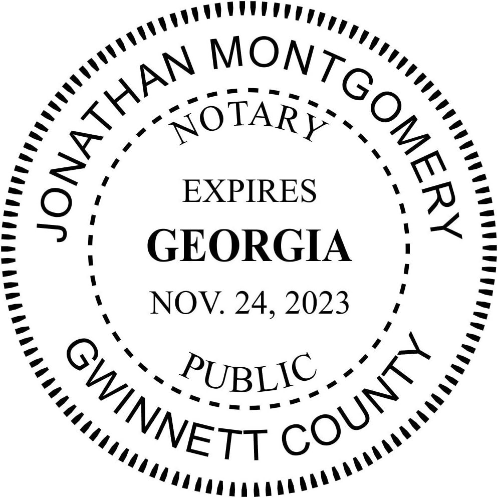 Georgia Round Notary Stamp | Official State Notary Stamp | Official Seals | M...