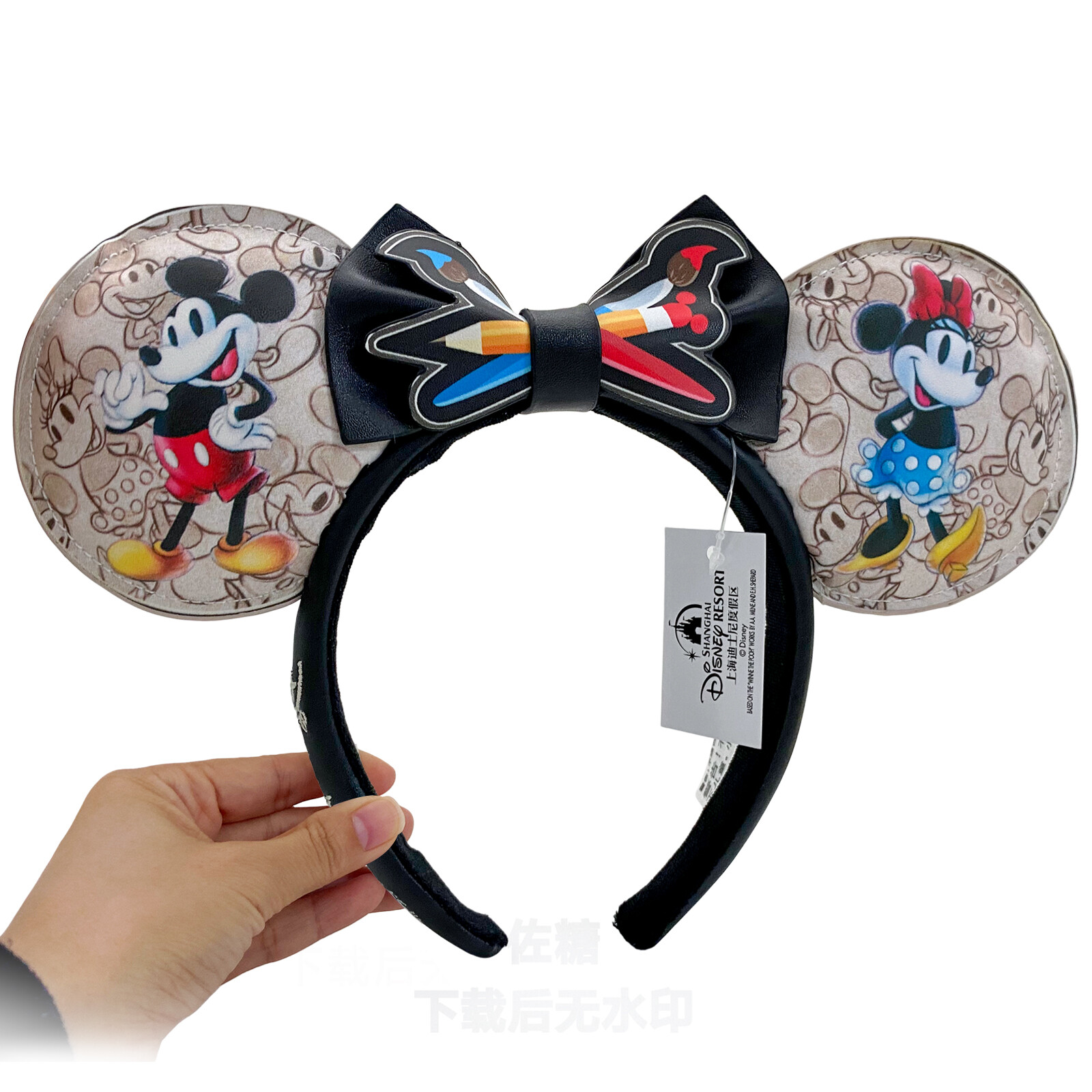 Disney Parks Mickey Minnie 100th Anniversary Sketchbook Ears Loungefly Headband