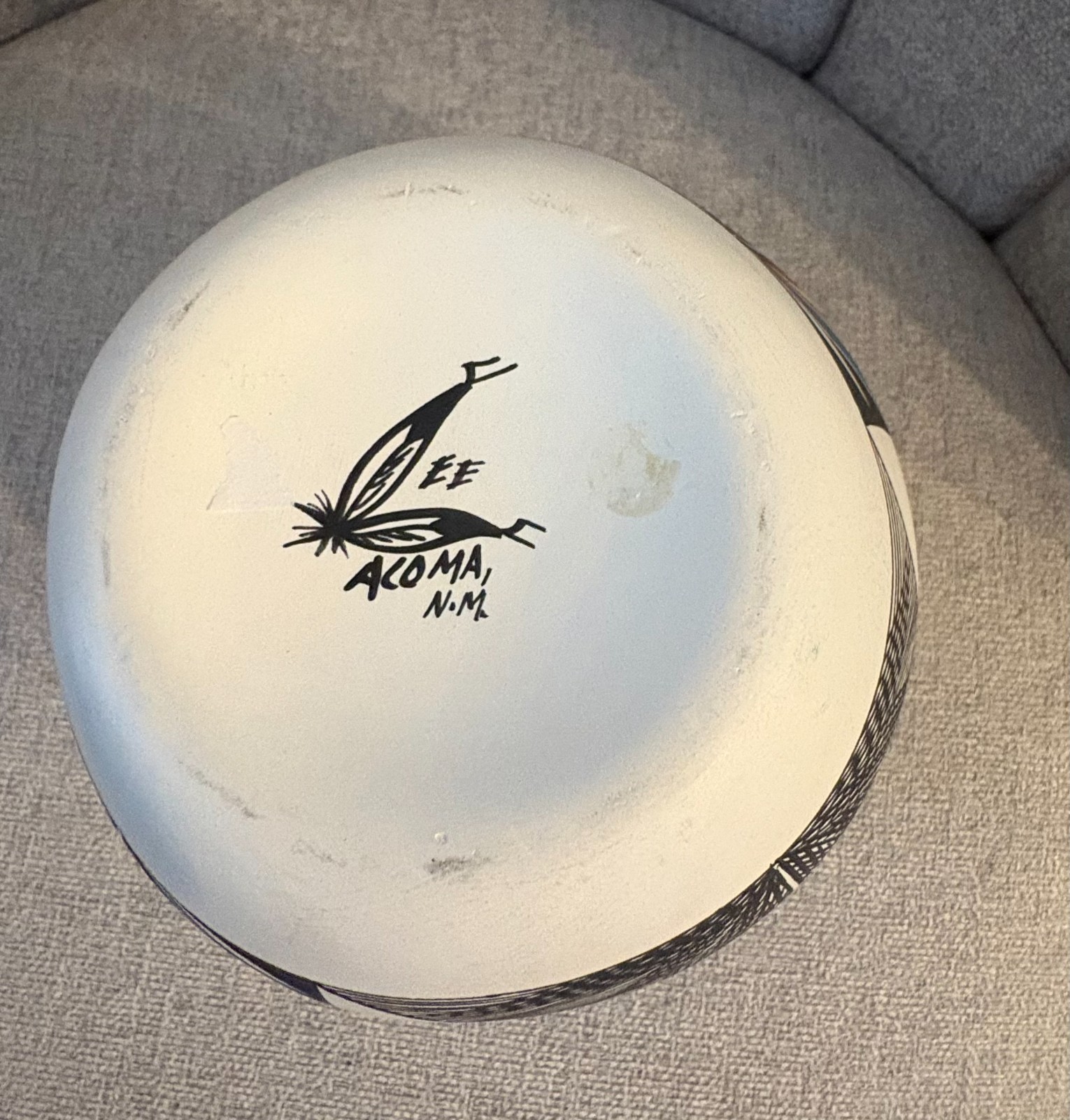 Acoma NM Vintage Native American Art Pottery Vase Signed/Branded E.E., NOS, NEW!