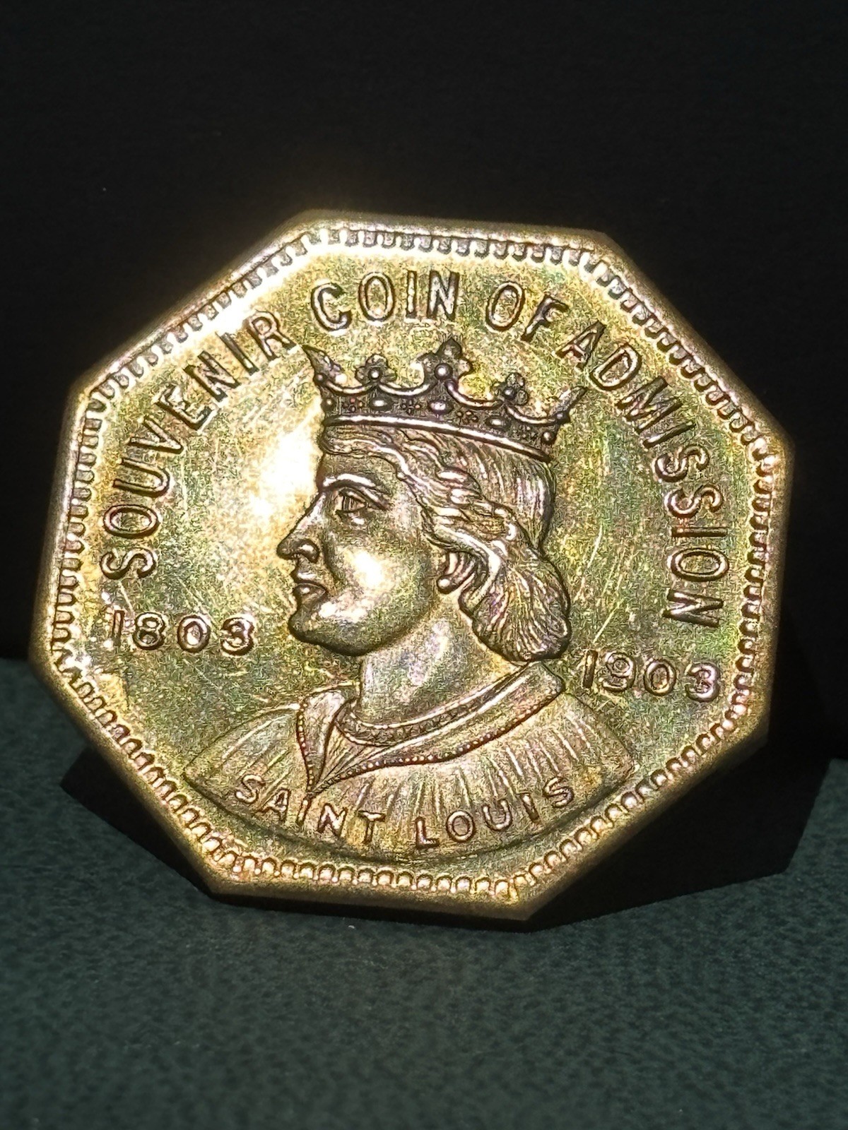 1904 Proof Like HK-306 So Called Dollar Louisiana Purchase Expo Octagonal Brass