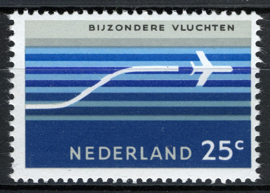 Netherlands 1966, Airmail Stamp for Special Flights set MNH, Mi 863