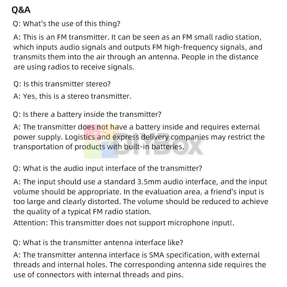 2KM 0.5W FM Transmitter 76M-108Mhz Digital Display Stereo FM Transmitter Type-C