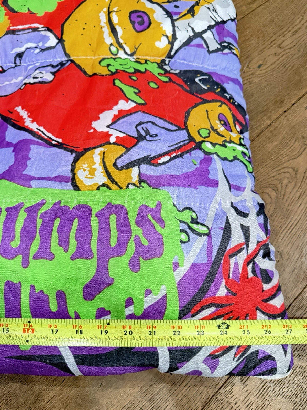 Vintage Goosebumps Skateboarding Mummy Sleeping Bag RL Stine Halloween 27x54