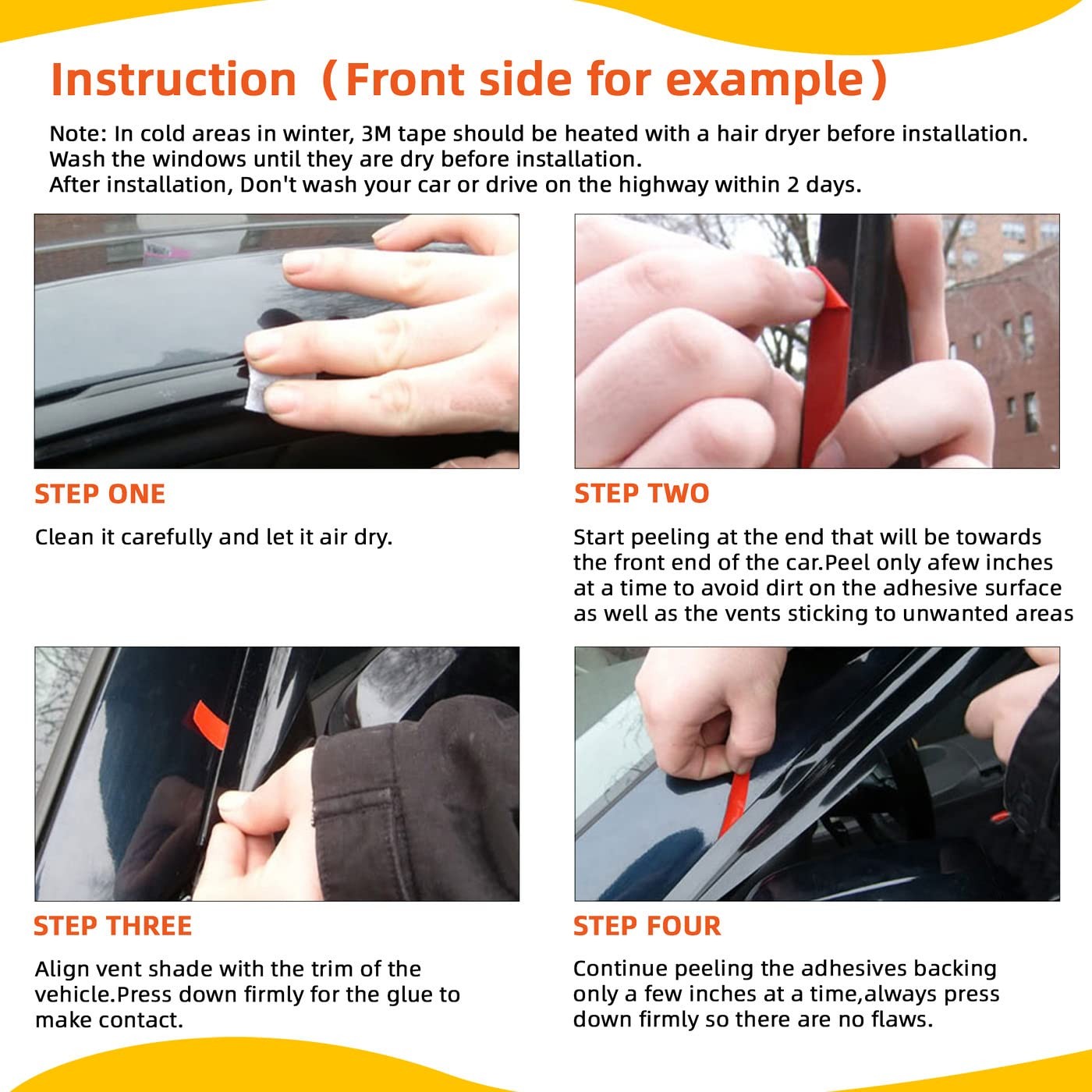 Rain Guards Compatible with 1998-2011 Ford Crown Victoria, 1992-2011 Mercury