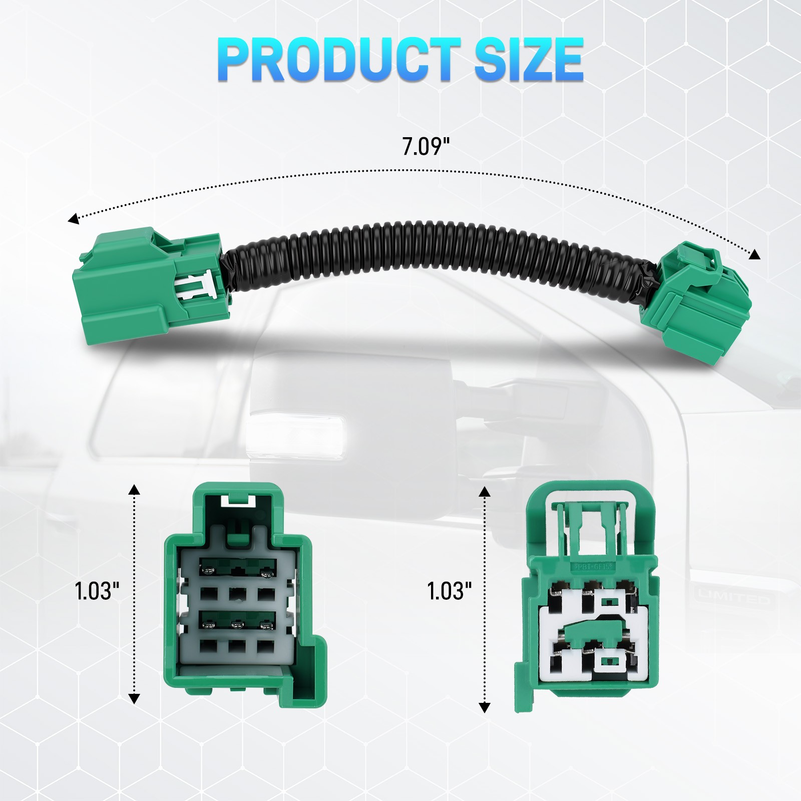 Mirror Spot Lights Speed Override Mod Harness For 2015-2020 Ford F-150 Raptor