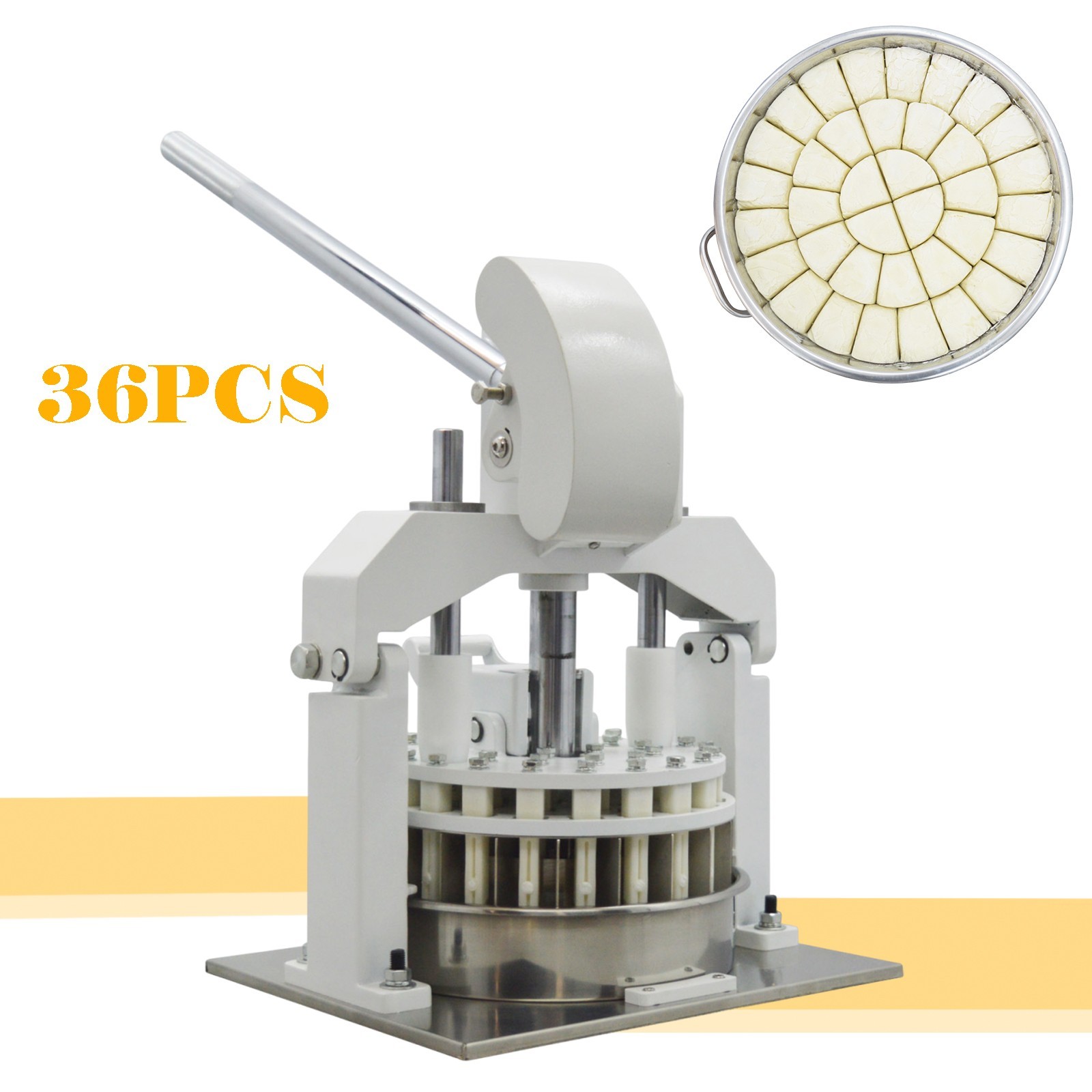 36PCS Table Top Manual Hydraulic Dough Divider 1.06oz-5.64oz Dough Cutter