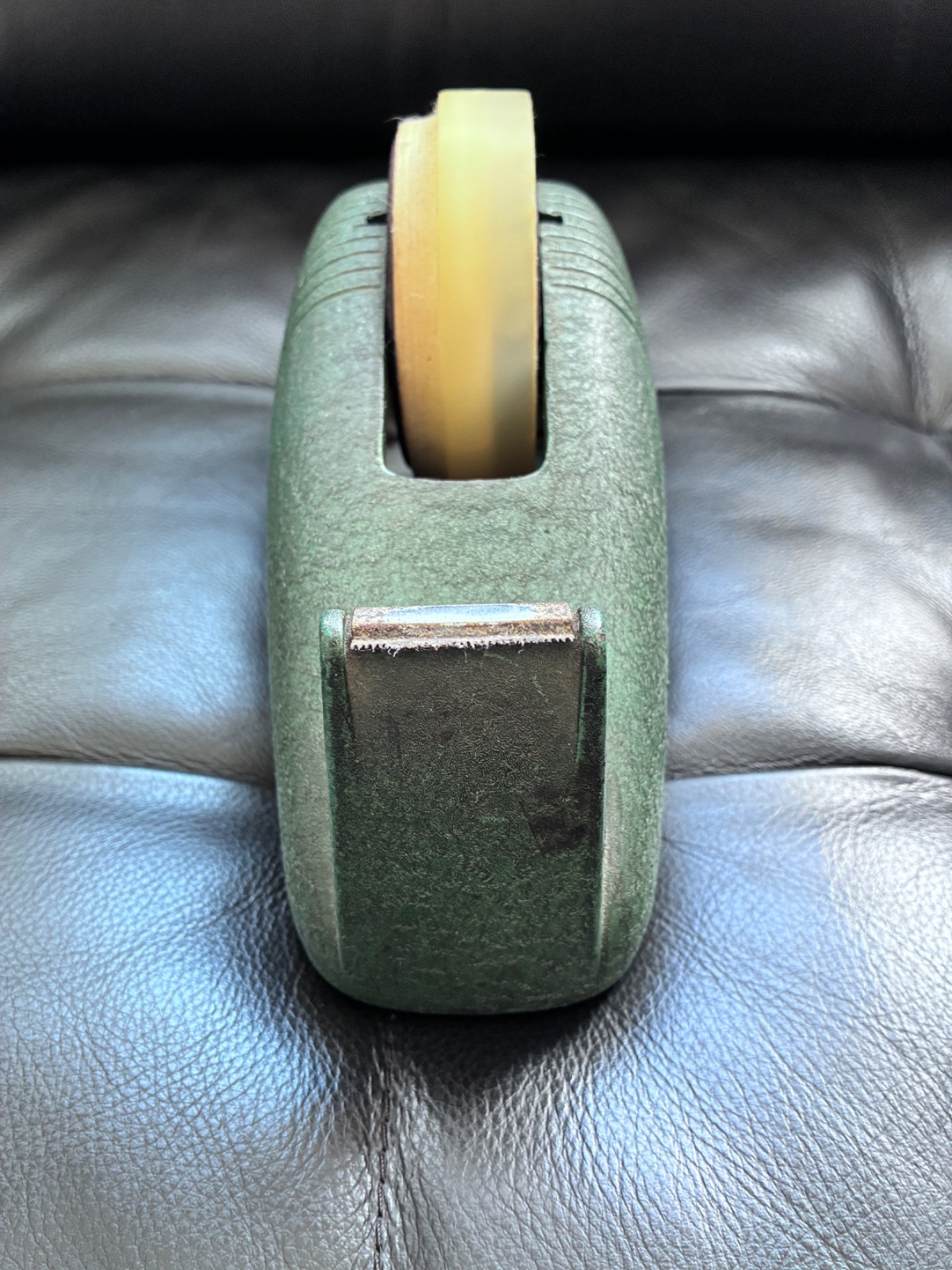 Vintage Industrial Cast Iron Whale Tail Scotch Tape Dispenser Steampunk Art Deco