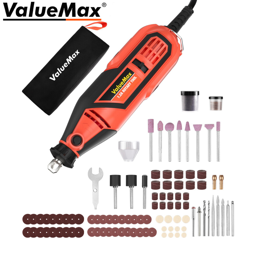 ValueMax 1.2Amp Corded Dremel Rotary Tool Kit 5 Variable Speed with Storage Case