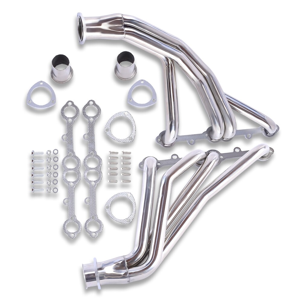 Polished stainless steel Headers For 66-87 SBC Chevy GMC Truck 265 327 350