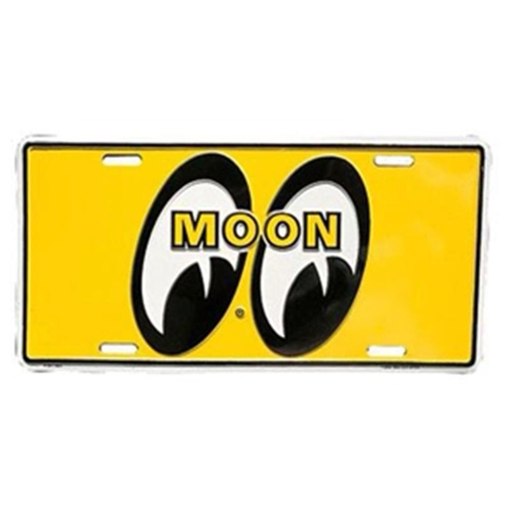 Vintage Mooneyes Moon Eyes Embossed License Plate Metal Aluminum New Old Stock