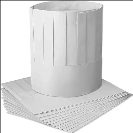 10 pieces Tytroy White Adjustable 9" Paper Tall Chef Hat