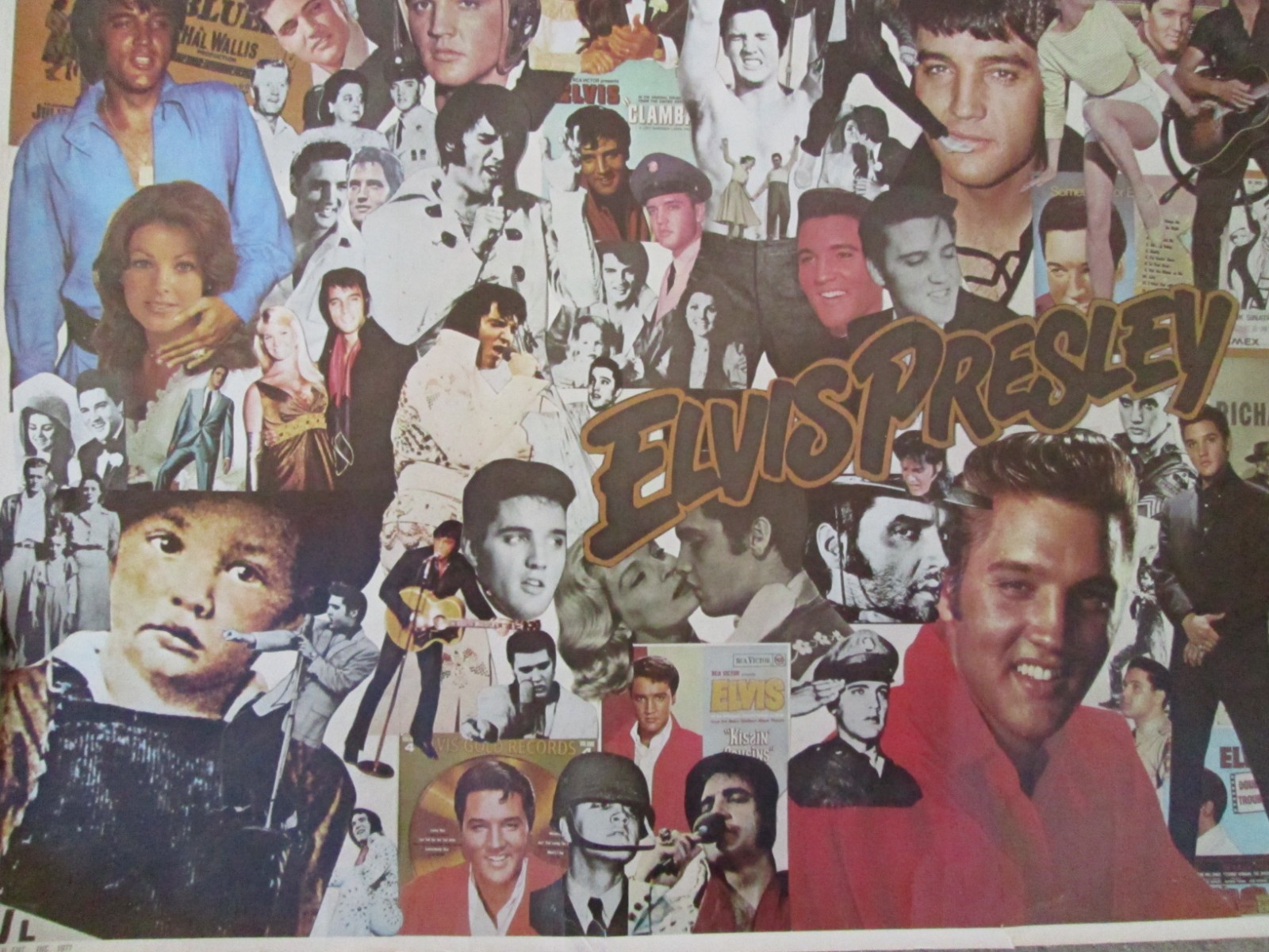 RARE ELVIS PRESLEY POSTER HIS LIFE IN PICTURES 21 1/2" x 28"