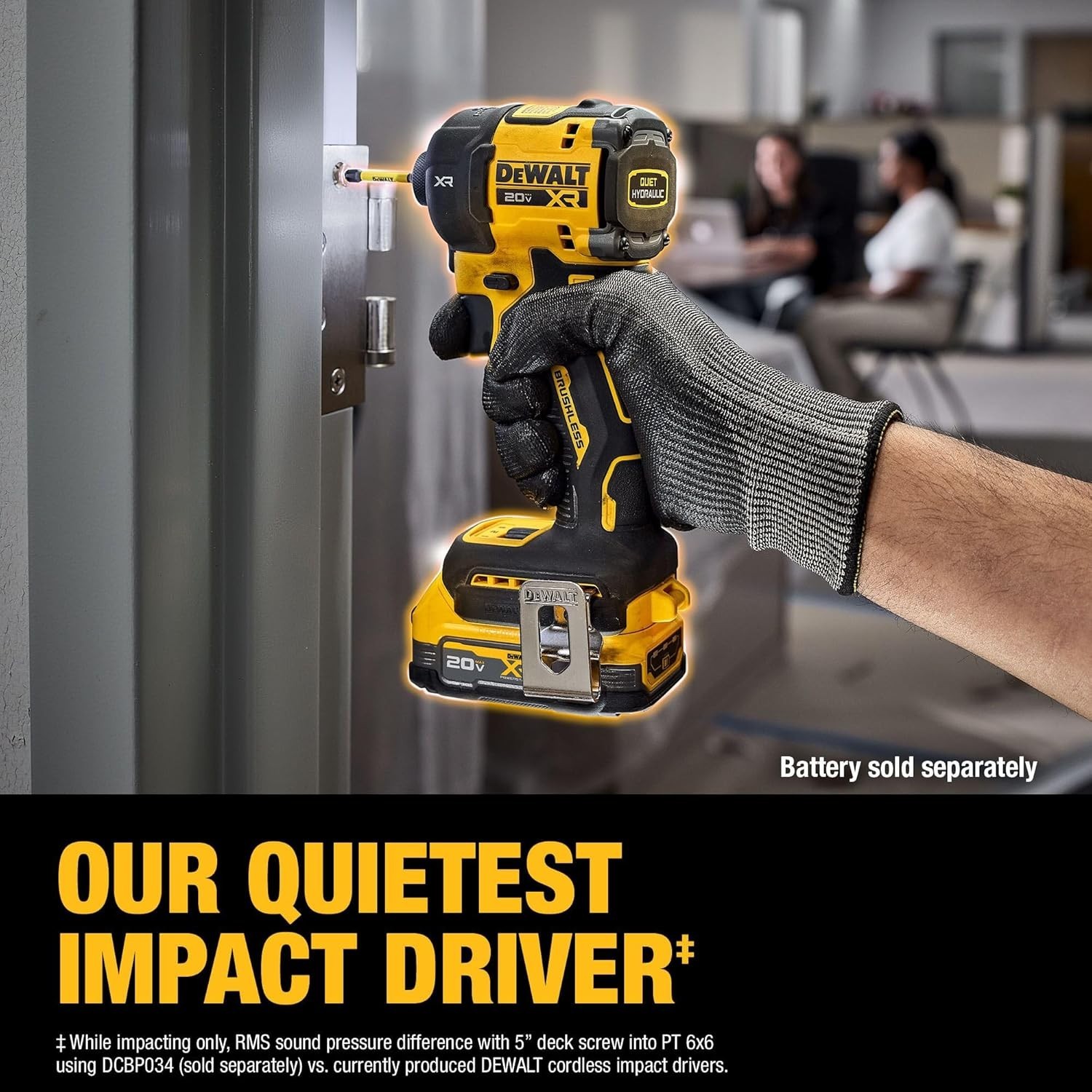 DEWALT 20V MAX XR 1/4 Inch Cordless Quiet Hydraulic Impact Driver DCF870B