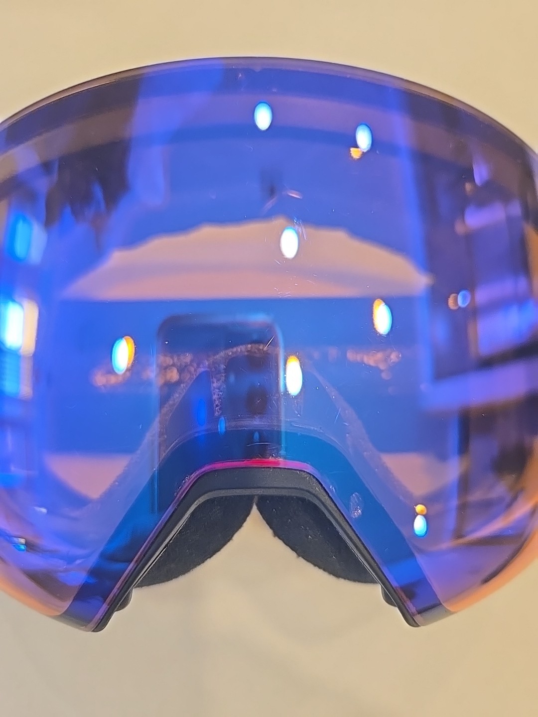 Smith 4D Mag Navy Goggles Chromapop Storm Rose Flash Lens Used Ski