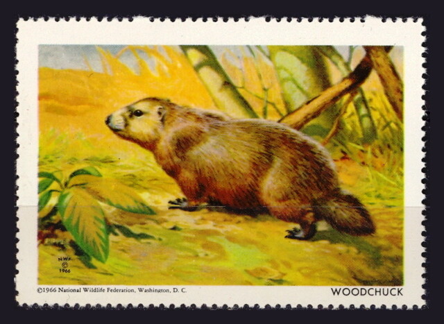 National Wildlife Federation Stamp - 1966 MNH - Woodchuck