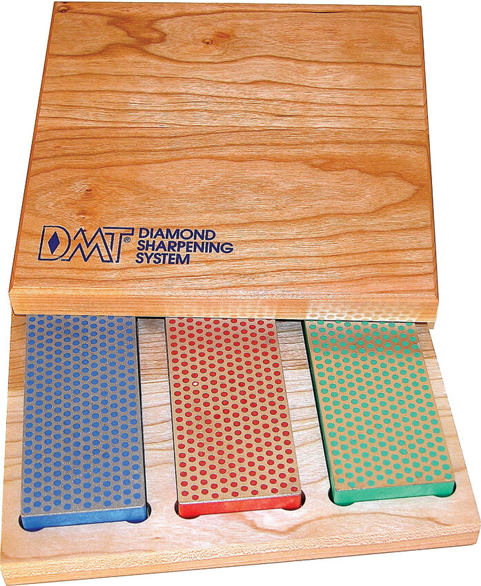 DMT Diamond Whetstone Set 3pc Blue Red & Green Knife Sharpening Stones W6EFC