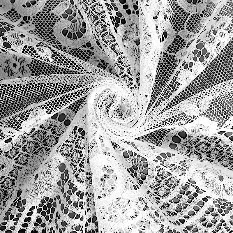 WHITE 15" x 117" Premium Lace TABLE RUNNER Scalloped edges Party Decorations