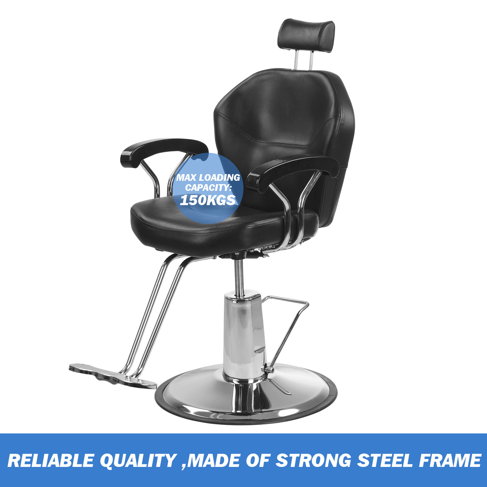 Reclining Hydraulic Barber Chair Styling Salon Beauty Shampoo Spa Equipment