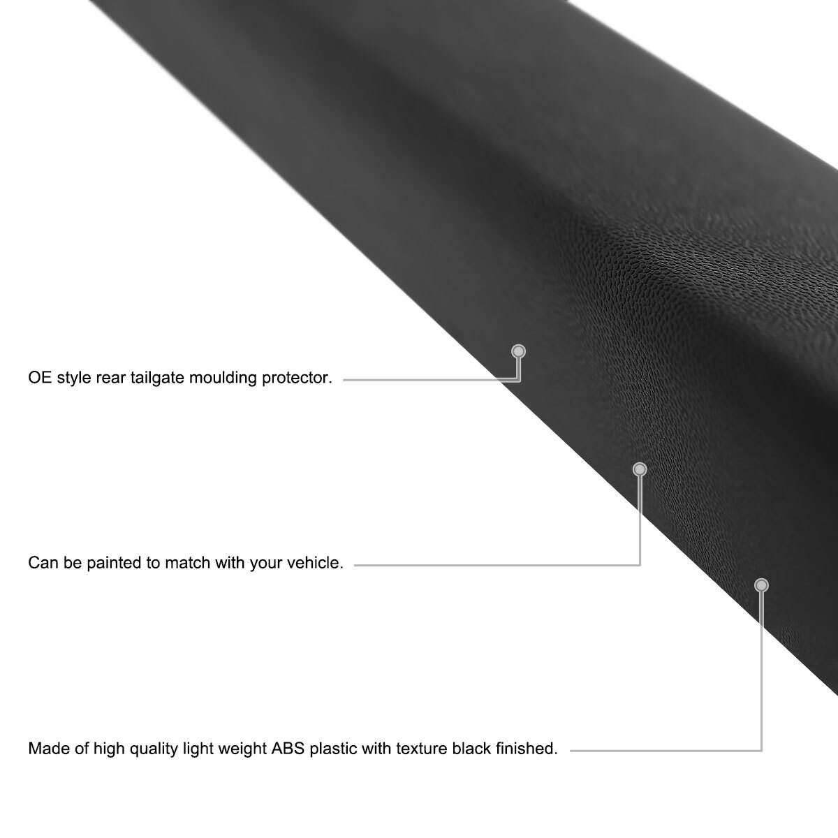 Tailgate Molding Fits 2004-2008 Ford F150 Trunk Top Protector Cover Cap Spoiler