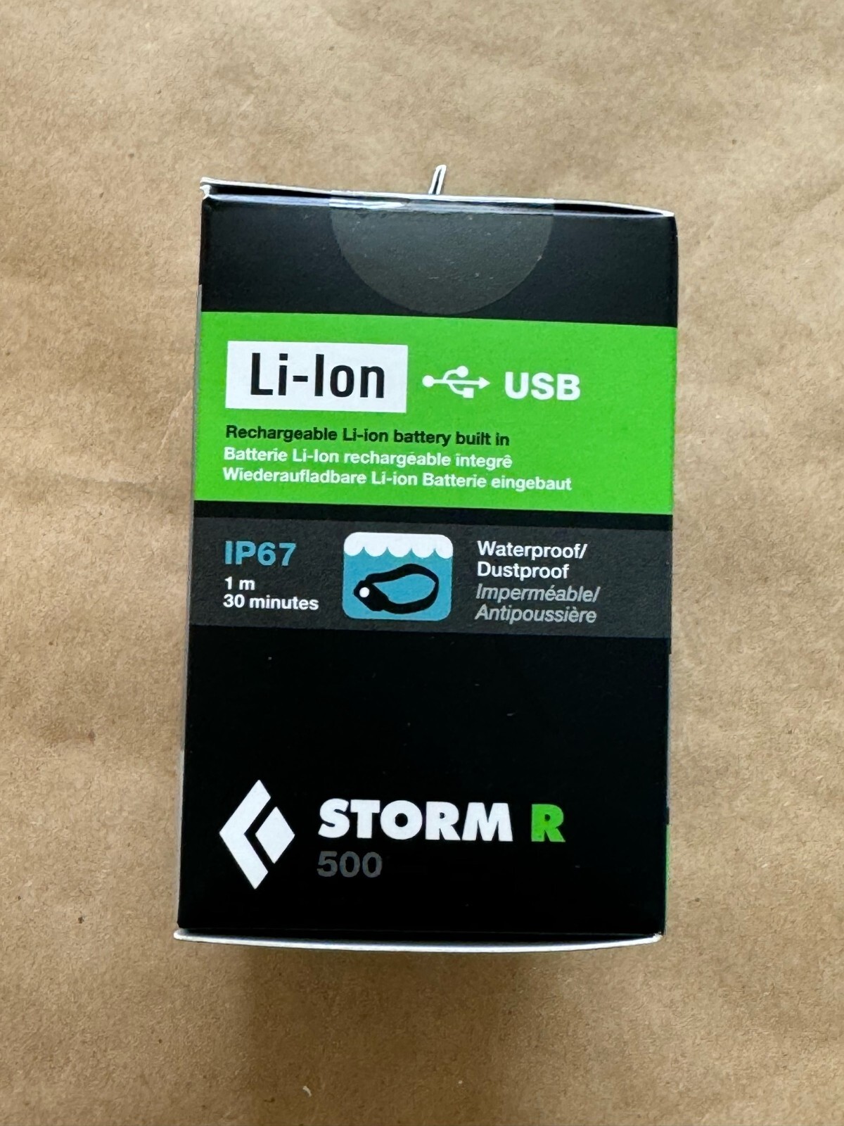 NEW BLACK DIAMOND STORM R 500 HEADLAMP COLOR BLACK FAST FREE SHIPPING