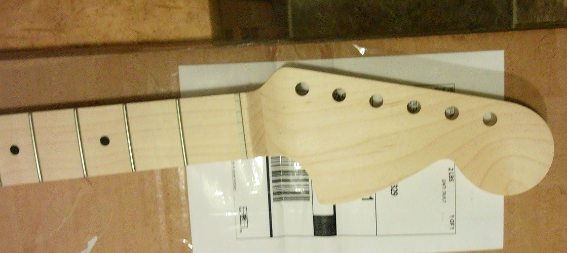 Warmoth Strat Modern 16 radius thin Maple CBS Head 6150 Speed Stratocaster neck